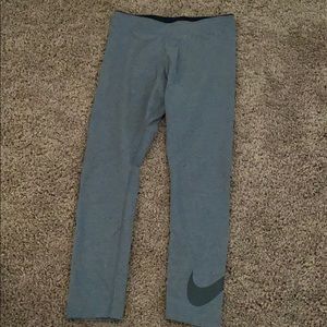 Gray Nike Workout Capris